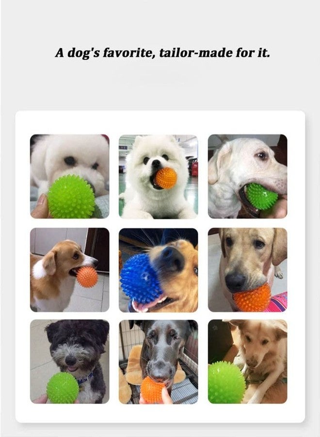 SSKR Pack of 2 Whistle Pee-Pee Sound Squeaky Sound Ball for Puppy, Dog & Cat, Pet Chew Playing Rubber Spiked Ball Toy, Puppy Teething | Multicolor - Image 5
